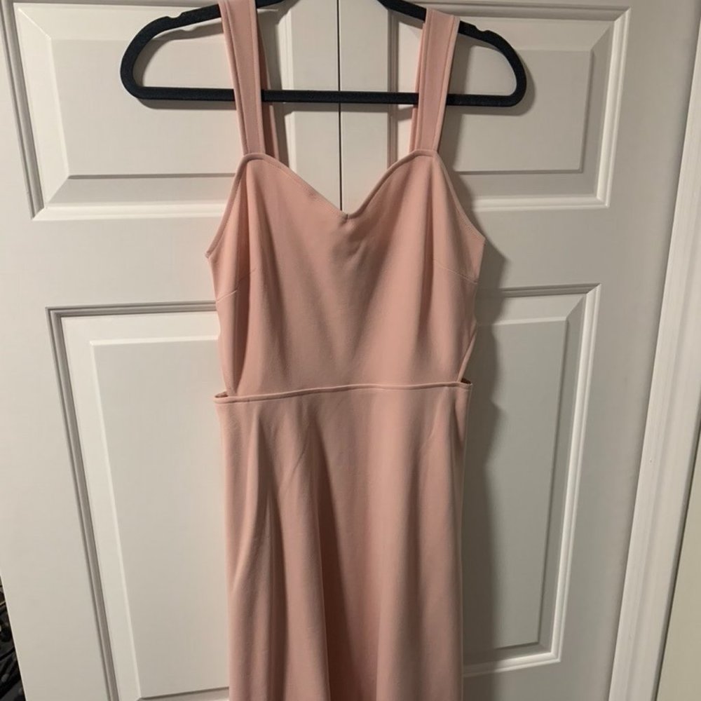 Blush Pink Tanktop Dress w/ Cutouts & Pockets - M